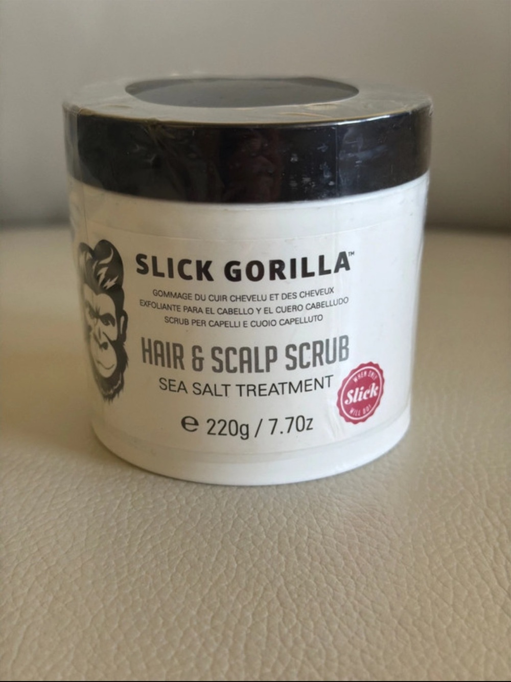 NIB Slick Gorilla Hair & Scalp Scrub - Sea Salt Treatment (White) 7.7 oz